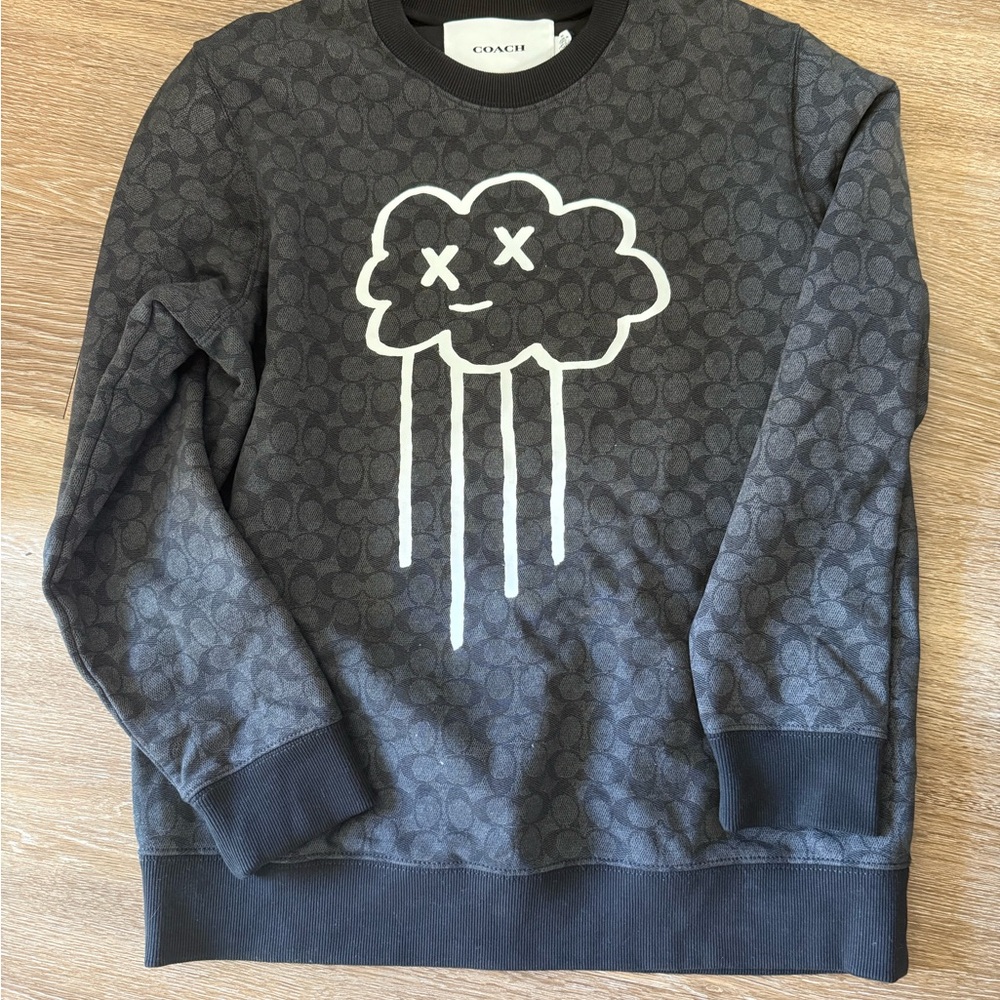 Coach Men's Charcoal Cloud Graphic Sweater